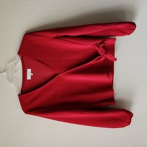 Madewell Texture & Thread Crepe Wrap Top Size S